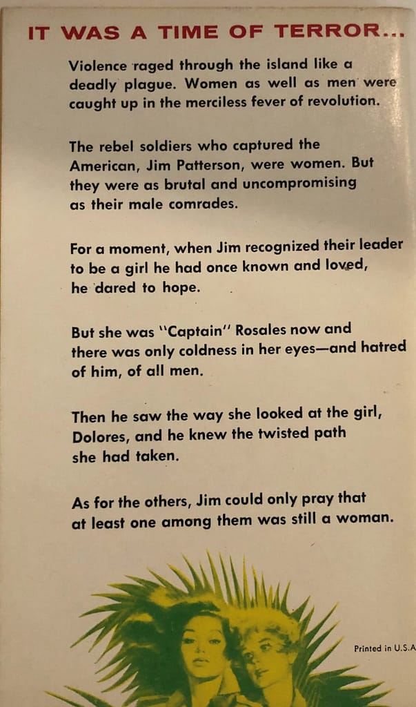 Back cover of Vintage Paperback with an excerpt from the story titled "Rebel Woman"